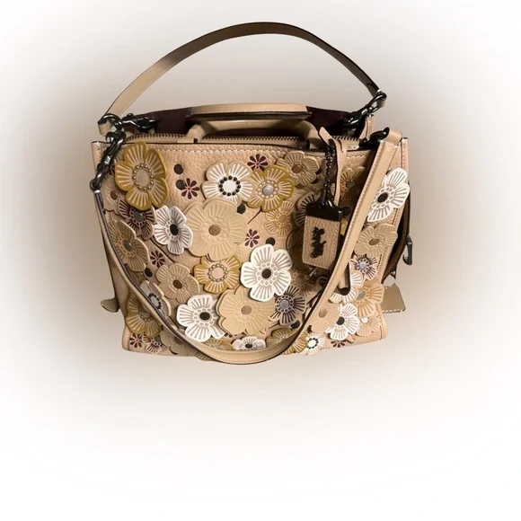 Coach Rouge 30 Tea Rose Tan Leather Bag - Picture 8 of 16